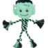 Make Halloween extra fun for your dog this year and beyond with this Thrills & Chills Rope Frankenstein Dog Toy. This fun toy comes in the form of Frankenstein with a knotted rope body, and is a great toy for tugging and fun interactive play with your dog. It also keeps dogs entertained and engaged with the playful squeaking sounds it makes when played with. Only at PetSmart.   Features:  Dog toy Frankenstein head with internal squeaker to promote play Knotted rope body  Includes: 1 Toy  Intended For: Dogs  Activity: Play, Tug, Fetch, Noisemaking  Color: Green, Black  Dimensions: 14.5 in