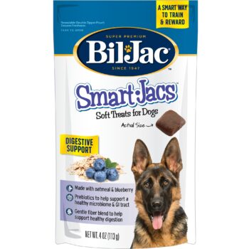 Bil-Jac(r) Smart-Jacs All Life Stages Digestive Training Dog Treats - Real Oatmeal & Blueberry 4 oz